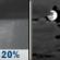 Tonight: A slight chance of rain showers before 8pm. Mostly cloudy, with a low around 63. Southwest wind 0 to 3 mph. Chance of precipitation is 20%. New rainfall amounts less than a tenth of an inch possible. Tonight: Slight Chance Rain Showers then Mostly Cloudy